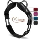 Esposita riding girth, volting girth with two leather handles - black