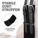 Esposita riding girth, volting girth with two leather handles - black