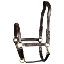 Anatomical leather halter &quot;Supreme&quot; - brown