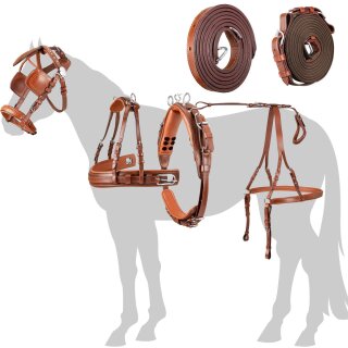 Esposita Einspännergeschirr "Anatomic Style" Cronic Braun Gr. Pony