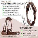 Esposita Einsp&auml;nnergeschirr "Anatomic" Braun Gr. X-Full