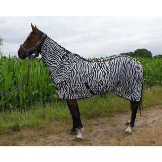 Esposita Fliegendecke "Zebra" mit Halsteil - gestreift 95cm