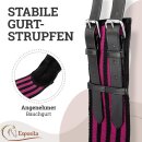 Esposita Reitgurt, Reithilfe mit zwei stabilen Ledergiffen - Pink-Schwarz VB / Cob