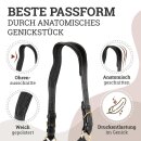 Lederhalfter &quot;Deluxe&quot; anatomisch Schwarz