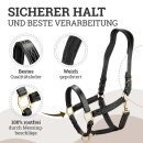 Lederhalfter &quot;Deluxe&quot; anatomisch Schwarz