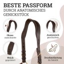 Lederhalfter &quot;Deluxe&quot; anatomisch Schoko Braun