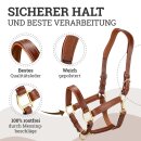 Esposita anatomisches Lederhalfter "Deluxe" - Cronic Braun Pony