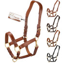 anatomic leather halter deluxe - cronic brown cob