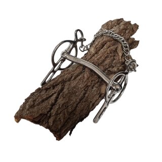 Esposita Liverpool Kandare, 2 Slots, Stange leicht gebogen, Edelstahl 13,5cm