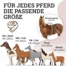 Esposita Reitgurt, Reithilfe mit zwei stabilen Ledergiffen - Blau-Schwarz VB / Cob