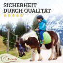 Esposita Reitgurt, Reithilfe mit zwei stabilen Ledergiffen - Blau-Schwarz VB / Cob