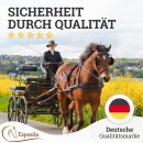 Esposita Einsp&auml;nnergeschirr "Pferdegl&uuml;ck" Schwarz, Braun unterlegt Gr. Cob