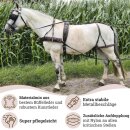 Esposita Einsp&auml;nnergeschirr "Pferdegl&uuml;ck" Schwarz, Braun unterlegt Gr. Full