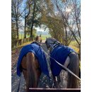 Esposita Fahrdecke Nierendecke - Fahrnierendecke aus Fleece - Navy Blau Shetty