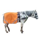 Esposita Fahrdecke Nierendecke - Fahrnierendecke aus Fleece - Orange mit Reflexstreifen Full
