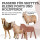 Esposita Shetty Sattel Set zum reiten für Kinder, geeignet für Shettys und Holzpferde Blau