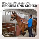 Esposita Halfter "Champion Edition" mit flauschigem Fell Schwarz/Silber Draft/KB