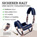 Esposita Halfter "Champion Edition" mit flauschigem Fell Navy/Rosegold Draft/KB