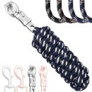 Esposita F&uuml;hrstrick, Anbindestrick Soft  "Champion Edition" - Navy/Silber Panikhaken