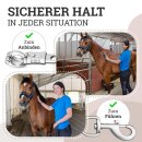 Esposita F&uuml;hrstrick, Anbindestrick Soft  "Champion Edition" - Navy/Silber Panikhaken