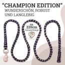 Esposita F&uuml;hrstrick, Anbindestrick Soft "Champion Edition" - Navy/Rosegold Snaphaken