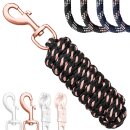 Esposita F&uuml;hrstrick, Anbindestrick Soft "Champion Edition" Schwarz/Rosegold Snaphaken