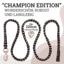 Esposita F&uuml;hrstrick, Anbindestrick Soft "Champion Edition" Schwarz/Rosegold Snaphaken
