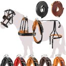 Esposita Einsp&auml;nnergeschirr "Professional" Schwarz-Hellbraun Gr.  X-Shetty