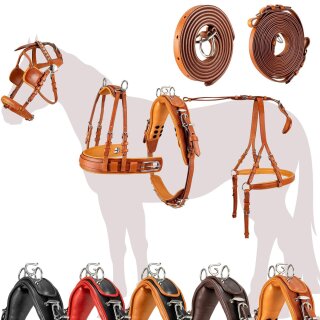 Esposita Einspännergeschirr "Professional" Hellbraun Gr. XFull