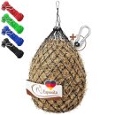 Esposita Heunetz mit Ringen und Karabinerhaken Schwarz mittel (5x5cm)