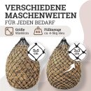 Esposita Heunetz mit Ringen und Karabinerhaken Schwarz mittel (5x5cm)