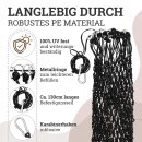 Esposita Heunetz mit Ringen und Karabinerhaken Schwarz mittel (5x5cm)