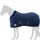 Abschwitzdecke "Champion Edition" Fleecedecke mit Fellkragen und Zierpaspel, Paradedecke, Showdecke Navy-Silber 135cm