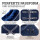 Abschwitzdecke "Champion Edition" Fleecedecke mit Fellkragen und Zierpaspel, Paradedecke, Showdecke Navy-Silber 135cm