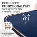 Abschwitzdecke "Champion Edition" Fleecedecke mit Fellkragen und Zierpaspel, Paradedecke, Showdecke Navy-Rosegold 165cm