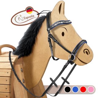 Esposita gebisslose Trense für Holzpferde Blau klein