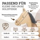 Esposita gebisslose Trense f&uuml;r Holzpferde Schwarz gro&szlig;