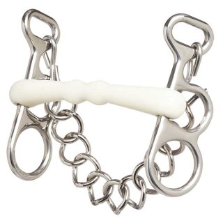 Zilco Postkandare  - weiße Stange mit kleinen...