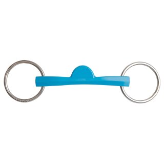 Trense Ring Snaffle flexible Flexi Port Blau
