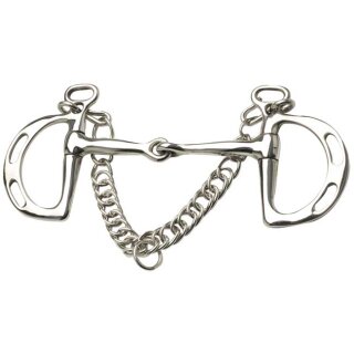 Springkandare Kimblewick Gebiss einfach gebrochen 14cm