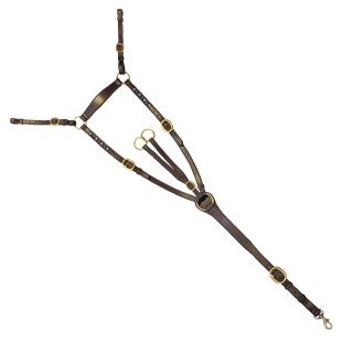 Zilco Oregon Bling Stockman Brustlblatt Braun-Blau Cob
