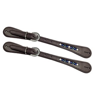Zilco Oregon Bling Western Sporen-Riemen Braun-Blau
