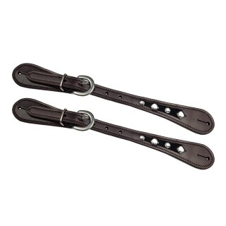 Zilco Oregon Bling Western Sporen-Riemen Braun-Silber