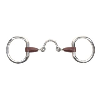 Metalab Eggbutt Snaffle Moon Link Leder-Gebiss