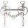 Liverpoolkandare 3 Schlüssellöcher Stange Messing 14mm 12,5 cm