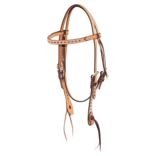 Cowboy Tack Roughout Buckstitched Western-Stirnband-Kopfstück 16 mm (5/8 Zoll) · Browband