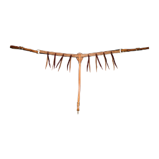 Cowboy Tack Roughout Buckstitched Westernbrustblatt 31 mm (1 1/4 Zoll) · Golden roughout