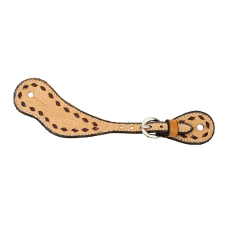 Cowboy Tack Roughout Buckstitched Herren-Sporenriemen Mens