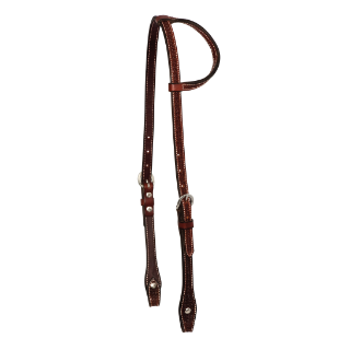 Cowboy Tack Rosewood Spider Stamp Einohr-Kopfstück 16 mm (5/8 Zoll) · Single Ear
