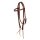 Cowboy Tack Latigo-Leder Western-Stirnband-Kopfstück 19 mm (3/4 Zoll) · Burgundy Latigo